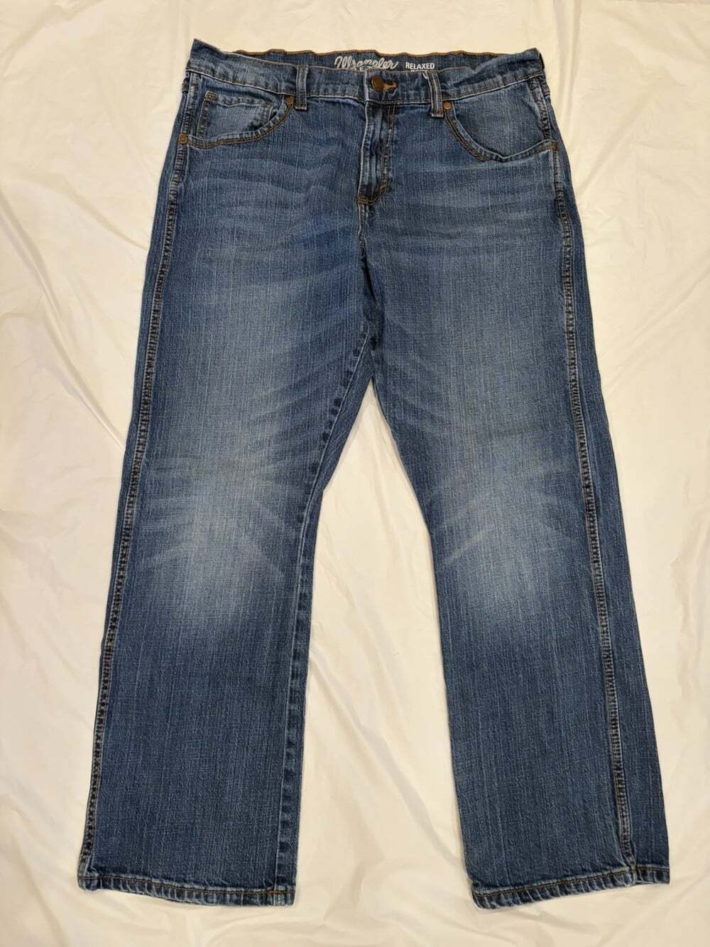 Wrangler Retro Jeans Men's 34"x29" Blue Medium Wash Relaxed Boot